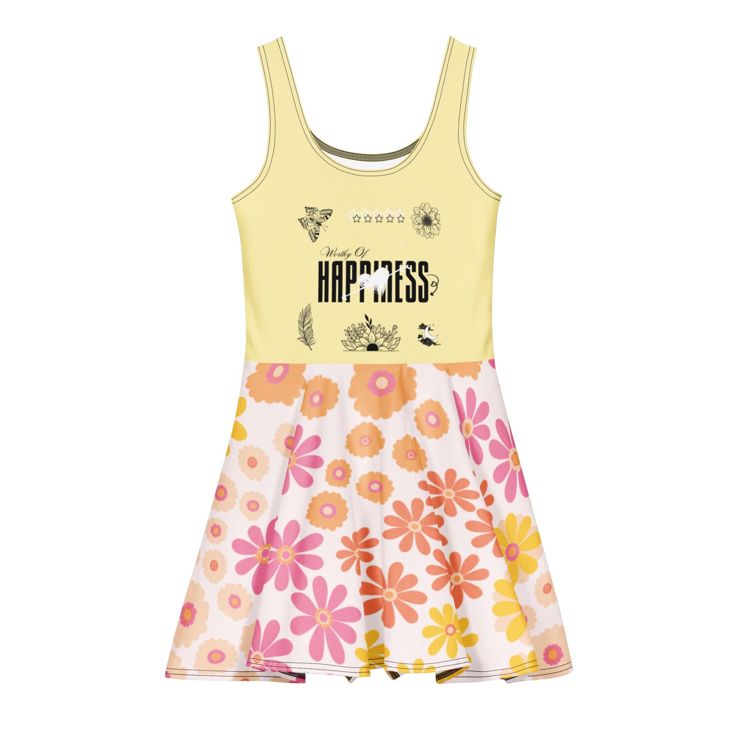 Worthy Of Happiness Skater Dress