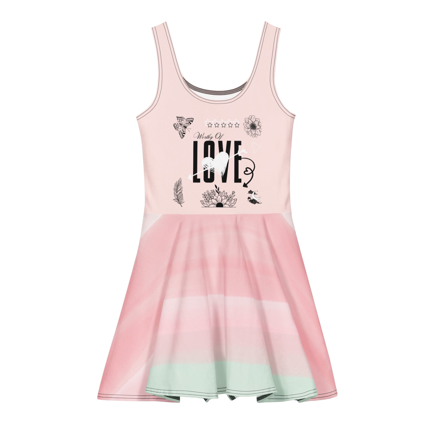 Worthy Of Love Skater Dress