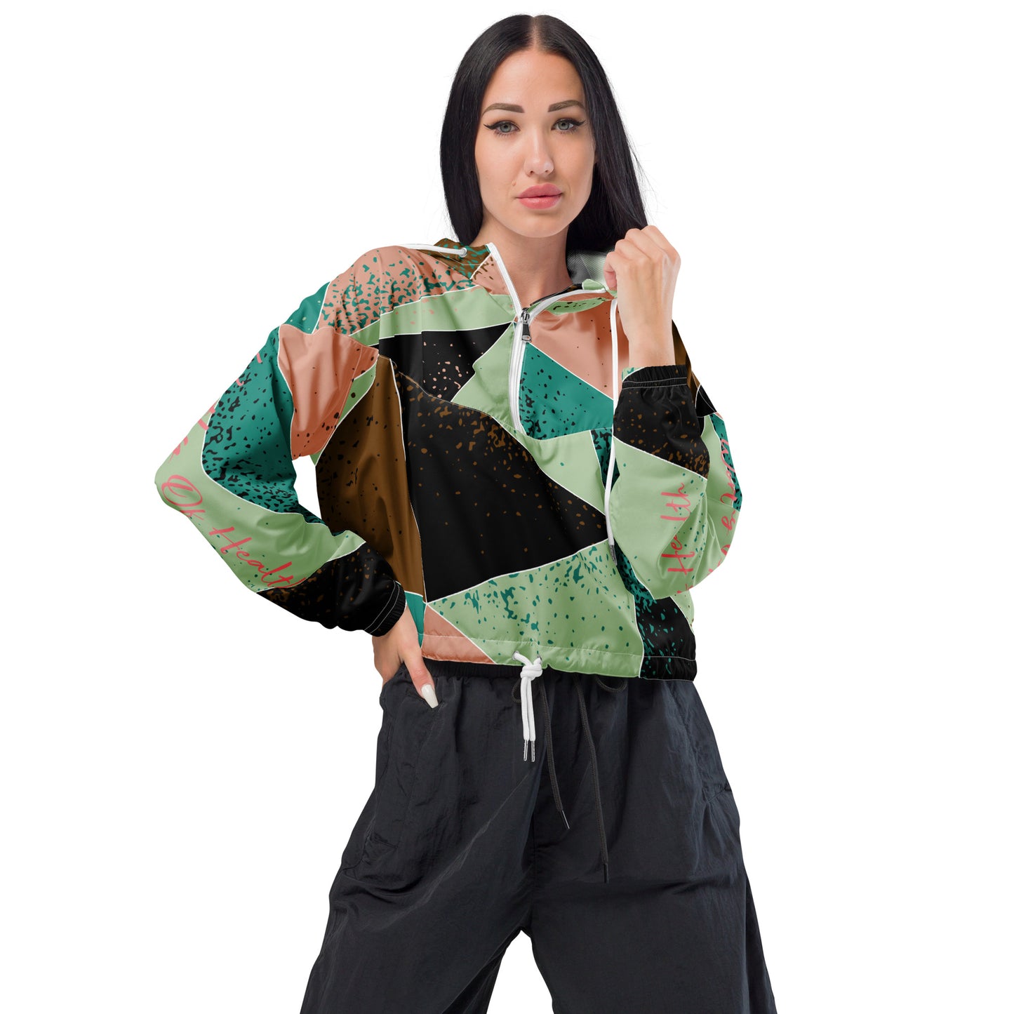 Worthy Of Health Cropped Windbreaker